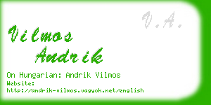 vilmos andrik business card
